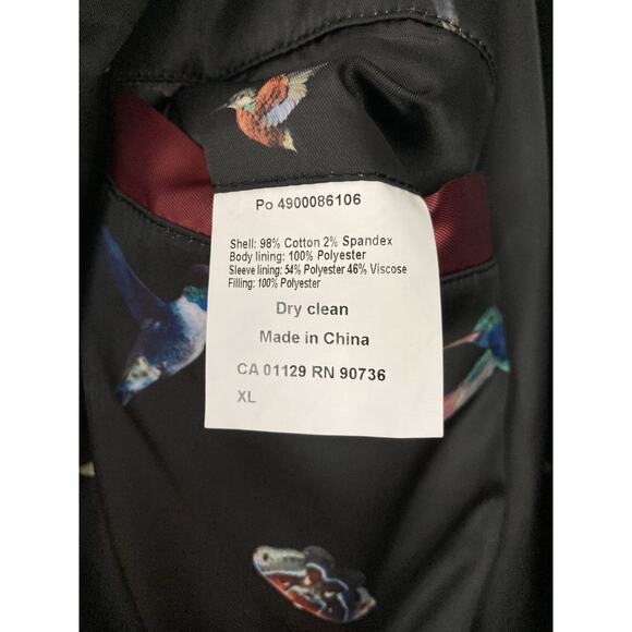 Lansky Bros Tallia Velvet Bomber Jacket Black Asian Dragon 90s Y2K Streetwear XL - Picture 7 of 9